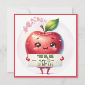 あなたは目のリンゴカスタムバレンタインデー シーズンカード (正面)