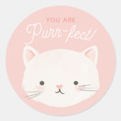 あなたは目的Kitty Cat教室バレンタインデー ラウンドシール (正面)