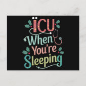あなたは眠るICU時ICUナースクリスマス シーズンポストカード (正面)
