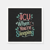 あなたは眠るICU時ICUナースクリスマス スタンダードカクテルナプキン (正面)