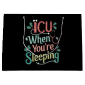 あなたは眠るICU時ICUナースクリスマス ラージペーパーバッグ (正面)