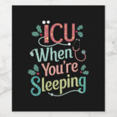 あなたは眠るICU時ICUナースクリスマス ワインラベル (シングルラベル)