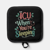 あなたは眠るICU時ICUナースクリスマス 鍋敷き (正面)