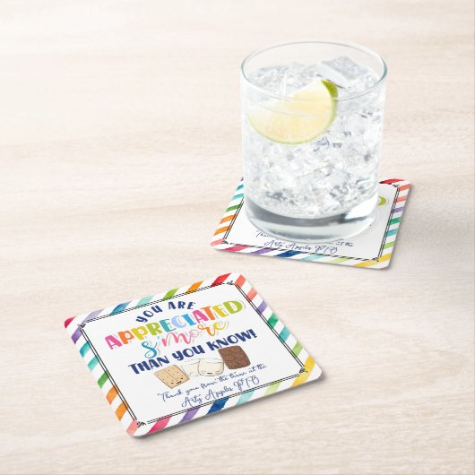 あなたは知っている以上に感謝されている先生 スクエアペーパーコースター (インサイチュ)