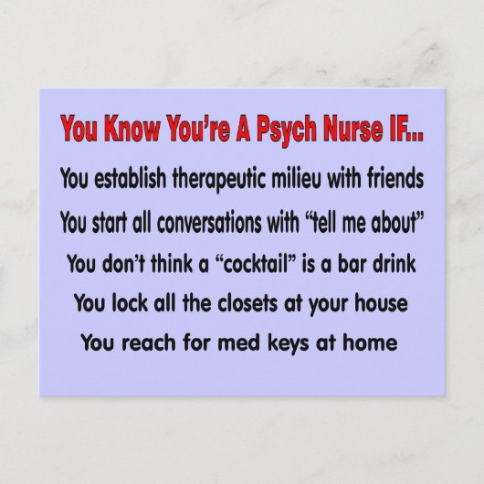 あなたは知ってるサイケナースもし... ポストカード (正面)