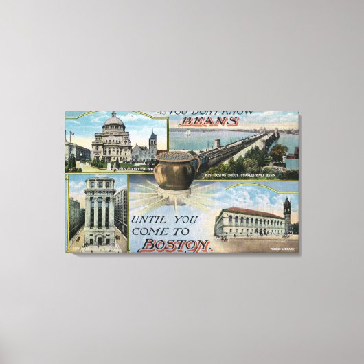 あなたは知らない豆、ボストンの風光明媚な景色 キャンバスプリント (正面)