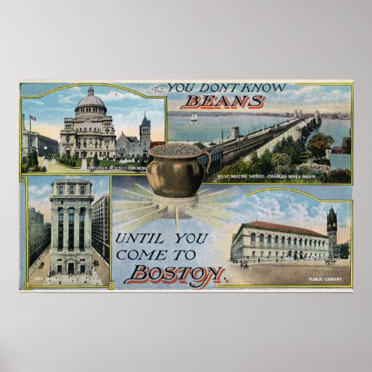 あなたは知らない豆、ボストンの風光明媚な景色 ポスター (正面)