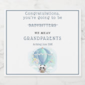 あなたは祖父母になる気球 スパークリングワインラベル (シングルラベル)