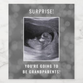あなたは祖父母になる驚き新生児 ワインラベル (シングルラベル)