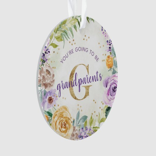 あなたは祖父母の妊娠が明らかになる オーナメント (正面)