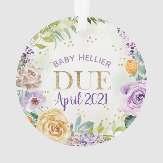 あなたは祖父母の妊娠が明らかになる オーナメント (裏面)