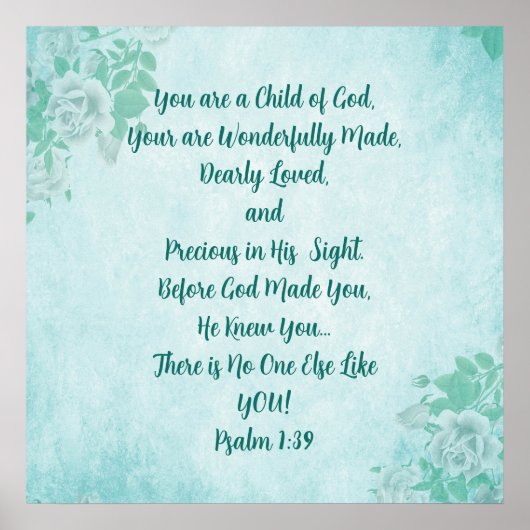 あなたは神のポスターウォールアート聖なる書物、 経典の子である ポスター (正面)