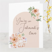 あなたは神の愛の中にいる – JW勇気付けられる カード (黄色い花)