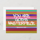 あなたは神の最高傑作エペソ引用文 ポストカード (正面/裏面)