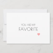 あなたは私お気に入りののバレンタインデーのカード 招待状 (正面)