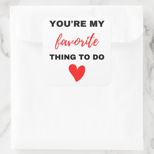 あなたは私お気に入りのの黒い仕事 スクエアシール (バッグ)