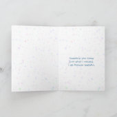 あなたは私が友人を必要としたときそこに居てくれてありがとう サンキューカード (内部)