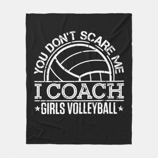 あなたは私が女子バレーボールをコーチする怖がらない フリースブランケット (正面)