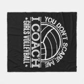 あなたは私が女子バレーボールをコーチする怖がらない フリースブランケット (正面(横))