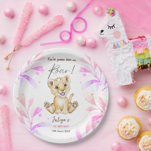 あなたは私が轟音を聞く最初の誕生日 ペーパープレート (パーティー)