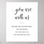 「あなたは私たちと共にいる」天国は遠く離れているかもしれない ウェディング ポスター (正面)