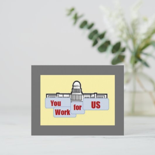 あなたは私たちのため働いている ポストカード (スタンド正面)