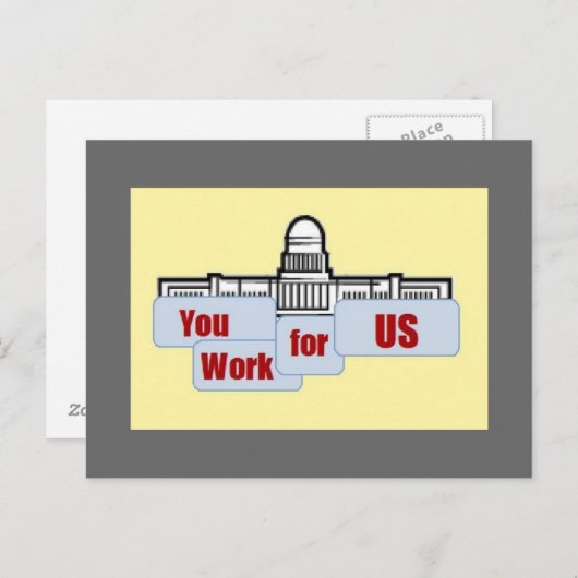 あなたは私たちのため働いている ポストカード (正面/裏面)