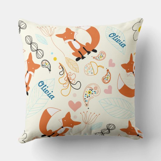 あなたは私たちのアドベンチャーもっとも偉大オレンジキツネ クッション (裏面)