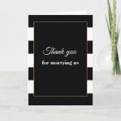 あなたは私たちのカード白黒金ゴールドを結婚ありがとう サンキューカード (正面)