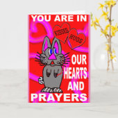 あなたは私たちのハートと祈りの言葉にいる カード (黄色い花)