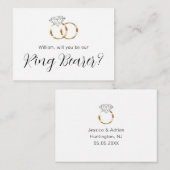 あなたは私たちのリングや輪ベアラーダイヤモンド結婚のリングや輪か ノートカード (正面/裏面)