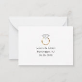 あなたは私たちのリングや輪ベアラーダイヤモンド結婚のリングや輪か ノートカード (裏面)