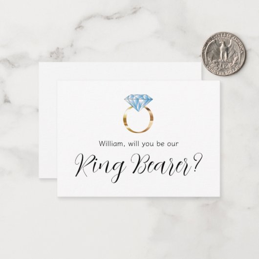 あなたは私たちのリングや輪ベアラーダイヤモンド結婚のリングや輪だろうか ノートカード (正面/裏面インサイチュ)