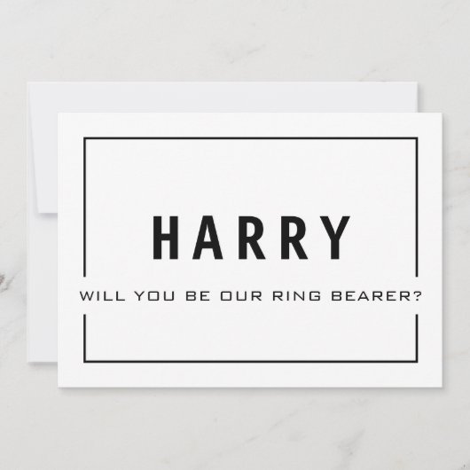 あなたは私たちのリングや輪持ちですか。Groomsmanカード 招待状 (正面)