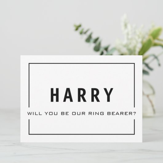 あなたは私たちのリングや輪持ちですか。Groomsmanカード 招待状 (スタンド正面)