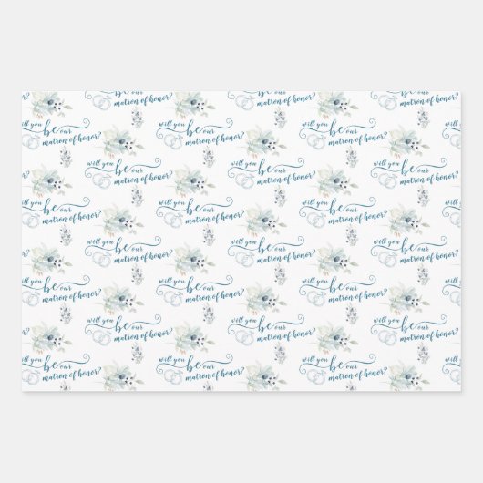 あなたは私たちの名誉の包装シートのマトロンになるのだろうか ラッピングペーパーシート (正面)