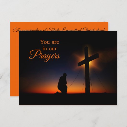 あなたは私たちの祈りの言葉教会の会衆にいる ポストカード (正面/裏面)