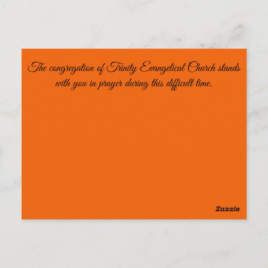 あなたは私たちの祈りの言葉教会の会衆にいる ポストカード (裏面)