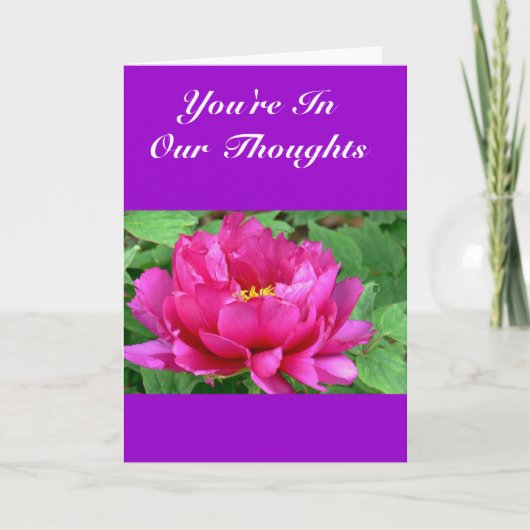 「あなたは私たちの考えでは」フローラグリーティングカード(PHO) カード (正面)