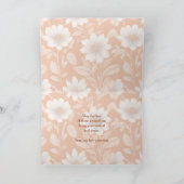 あなたは私たちの考えに入っている – オレンジに白い花 カード (内部)