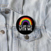 あなたは私と一緒なら安心 Rainbowサポートの名言 缶バッジ (インサイチュ)