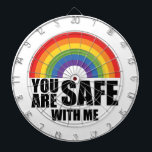あなたは私と安全であるLGBTQレインボープライド ダーツボード<br><div class="desc">あなたは私と安全であるLGBTQレインボープライド</div>