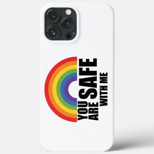 あなたは私と安全であるLGBTQレインボープライド Case-Mate iPhoneケース (裏面)