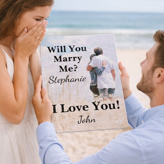 あなたは私と結婚してくれますか カスタムフォト ジグソーパズル