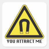 あなたは私にステッカーを引きつける スクエアシール (正面)