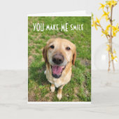 あなたは私にスマイル**孫**誕生日願い カード (黄色い花)