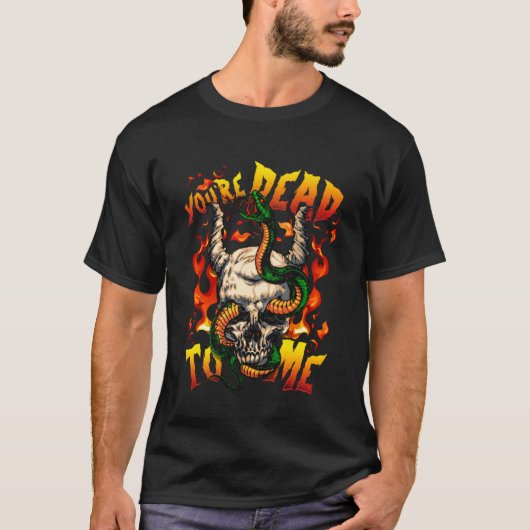 あなたは私にハロウィーンの悪魔顔スネークデヴィ Tシャツ (正面)
