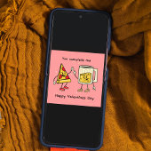 あなたは私にビールとピザのバレンタインのカードを完成 招待状