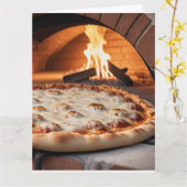 あなたは私にピザのロマンチックなグリーティングカードを持っていた カード (黄色い花)