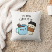 あなたは私にラテのコーヒおもしろいーパンだ クッション (ブランケット)